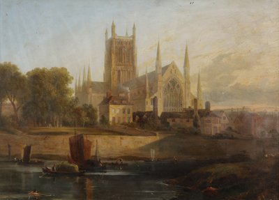 Cathédrale de Worcester, rivière Severn - David Cox