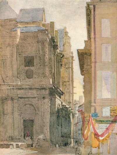 Église Saint-Eustache, Paris, vers 1829 - David Cox the elder
