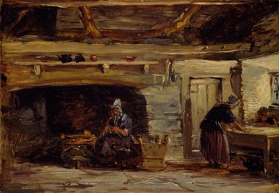 Intérieur de cottage, Trossavon près de Bettws-y-Coed, 1844-1847 - David Cox the elder