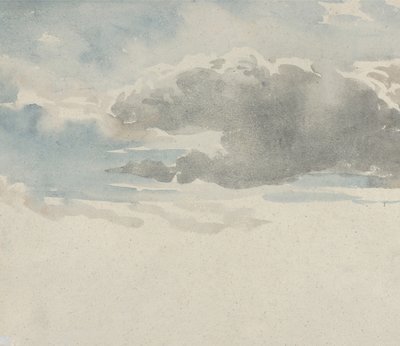 Étude de nuages (recto), Étude d