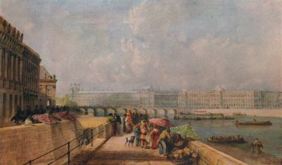 Le Pont des Arts et le Louvre depuis le Quai Conti - David Cox the elder