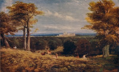 Château de Windsor depuis le Grand Parc - David Cox the elder