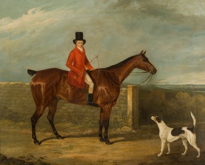 John Hall Kent en tenue de chasse assis sur un cheval, 1825 - David Dalby