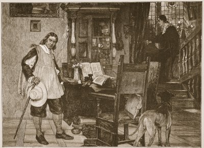 M. Oliver Cromwell rend visite à M. John Milton, illustration de 
