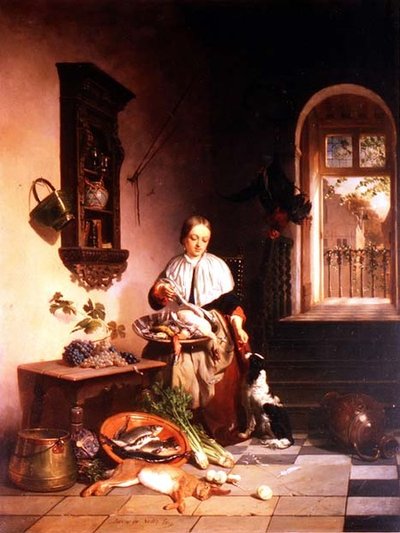 Dans la cuisine - David Emil Joseph de Noter