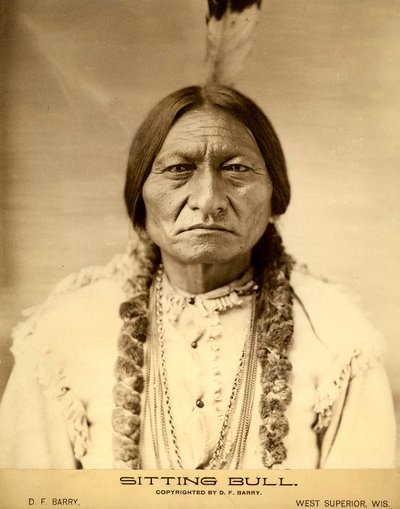 Sitting Bull (1834-1890) chef indien Dakota Sioux américain (nom indien Tatanka Iyotake) photographie par David F. Barry - David Frances Barry