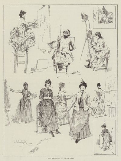 Artistes féminines au Louvre, Paris - David Hardy