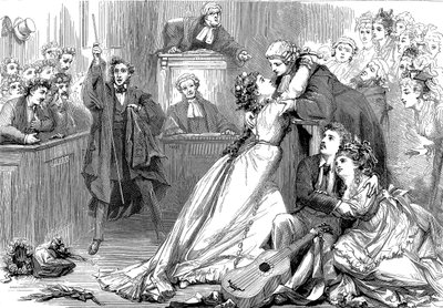 Une scène de Trial by Jury, 1875 - David Henry Friston