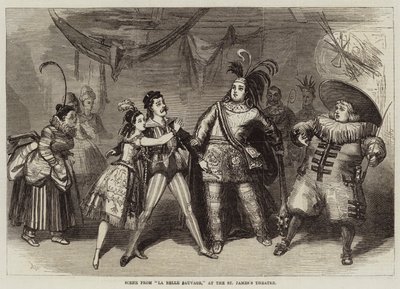 Scène de La Belle Sauvage, au théâtre St James - David Henry Friston