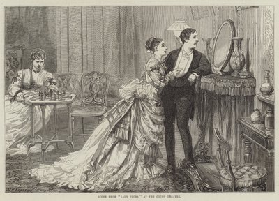 Scène de Lady Flora, au Court Theatre - David Henry Friston