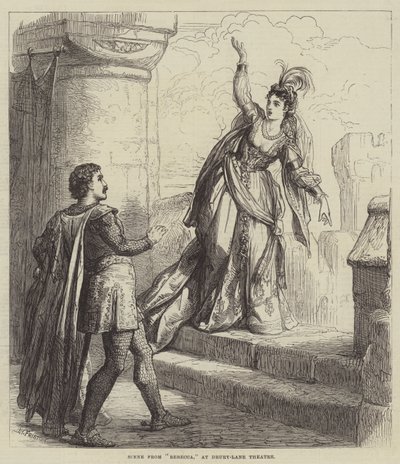 Scène de Rebecca, au théâtre Drury-Lane - David Henry Friston