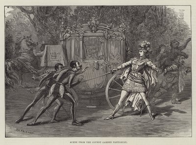 Scène de la pantomime de Covent Garden - David Henry Friston
