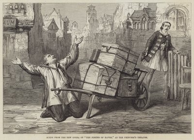 Scène de la nouvelle opéra Le Portier du Havre, au Théâtre de la Princesse - David Henry Friston