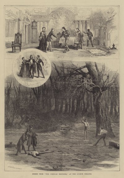 Scènes des Frères corses, au Lyceum Theatre - David Henry Friston