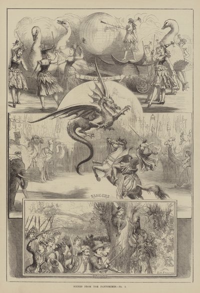 Scènes des pantomimes - David Henry Friston