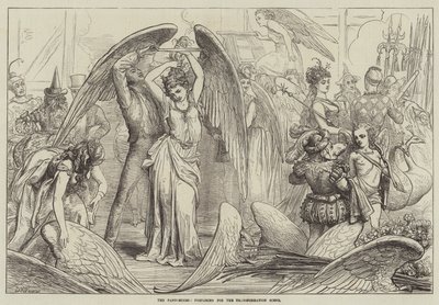 Les Pantomimes, préparation pour la scène de transformation - David Henry Friston