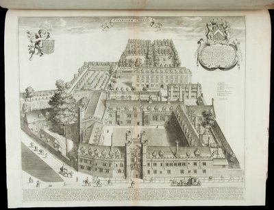 Vue du Christ’s College Cambridge, 1690 - David Loggan