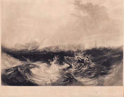 Grace Darling et son père sauvant les neuf survivants du Forfarshire - David Lucas