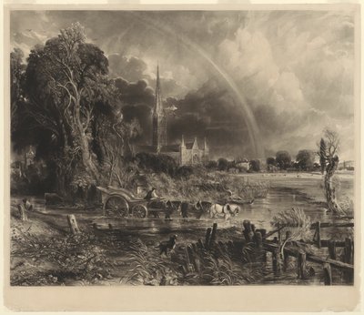 Cathédrale de Salisbury depuis les prés: l