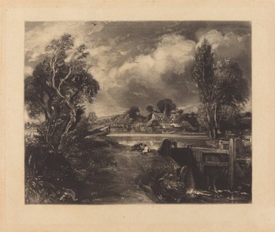 Écluse sur la Stour - David Lucas after John Constable
