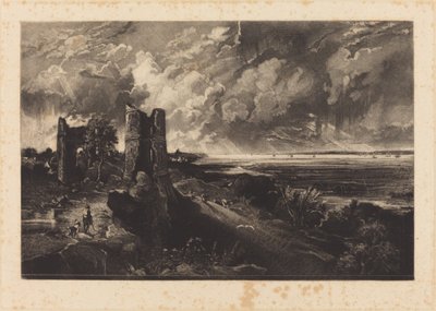 Château de Hadleigh (Petite plaque) - David Lucas after John Constable
