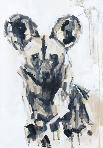 Portrait de chien peint, 2020 - David Mayer