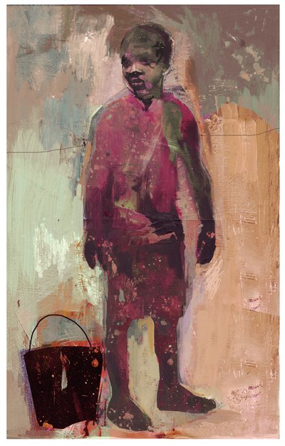Garçon et seau d