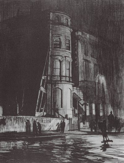 Londres : Piccadilly-Nuit, Le Savile Club - David Muirhead (after) Bone
