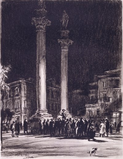 Un camelot entre les colonnes romaines de l