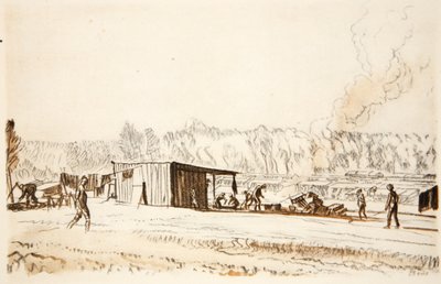 Une cuisine sur le terrain, illustration de 