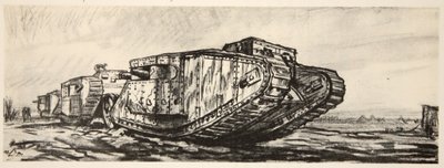 Une ligne de chars, illustration de 