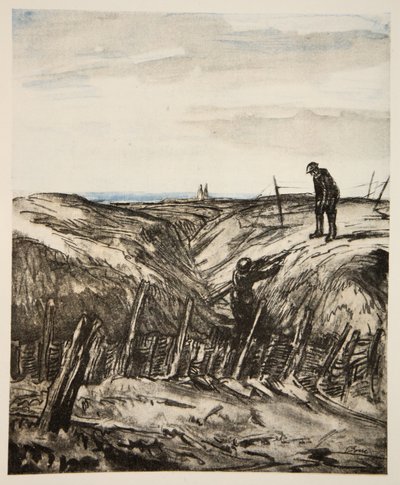 Une tranchée en ruine, illustration de 