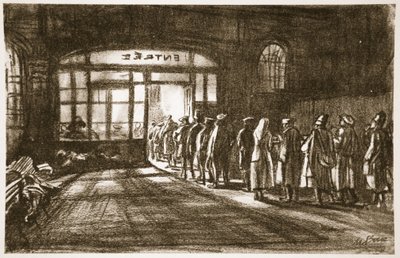 À une station de base, illustration de 