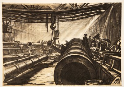 Déplacement de lourds tubes de canon, illustration de 