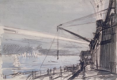 Projecteur à Scapa Flow - David Muirhead Bone