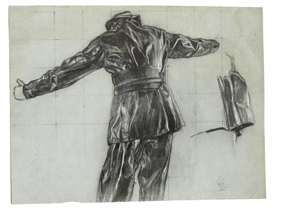 Étude pour Winter Mine-Laying off Iceland, vers 1942, cat 9 - David Muirhead Bone