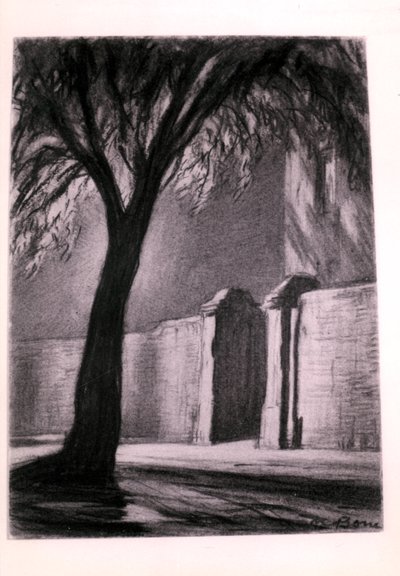 Nuit en banlieue, vers 1920 - David Muirhead Bone