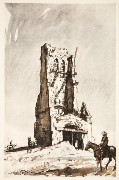 La tour en ruine de Becordel Becourt, illustration de 
