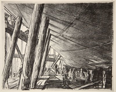 Sous un navire, illustration de 