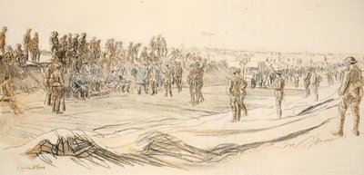 Surveillance des prisonniers allemands, illustration de 