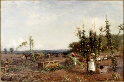 Pause déjeuner dans les jardins de houblon, 1889 - David Murray
