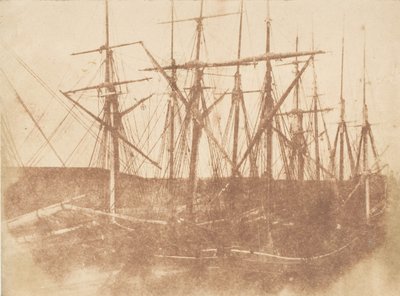 St. Andrews. Navires dans le port - Hill and Adamson
