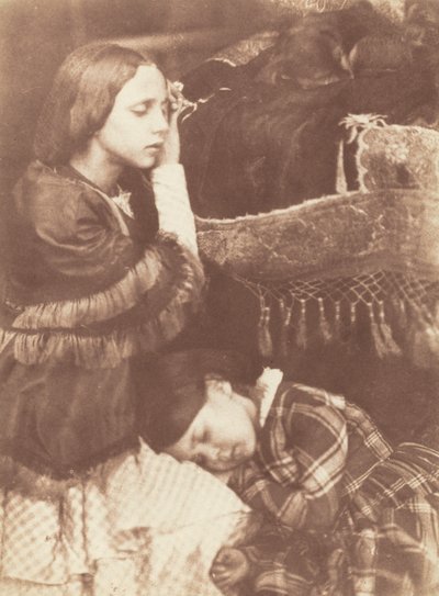 Les Trois Dormeurs : Sophia Finlay, Harriet Farnie et Brownie, vers 1845 - David Octavius Hill, Robert Adamson