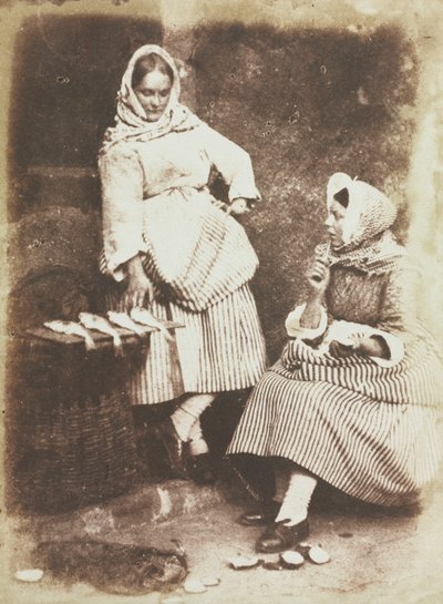 Poissonnières de Newhaven, Jeanie Wilson et Annie Linton, 1845 - David Octavius Hill