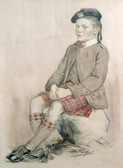 Prince de Galles, plus tard Édouard VIII, âgé de 8 ans, portant le tartan Royal Stuart - David Ramsay