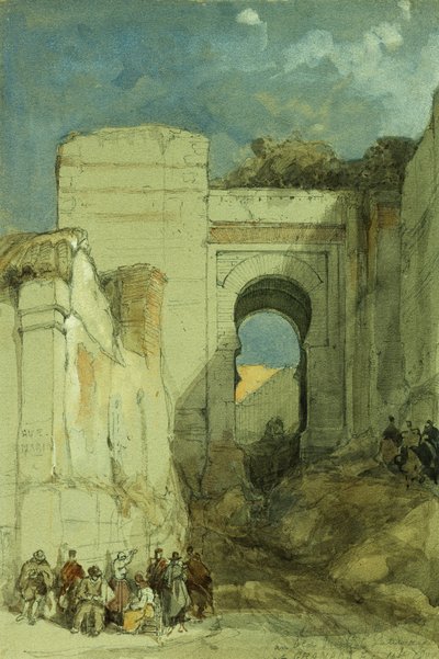Une vieille porte mauresque, Grenade, 1883 - David Roberts