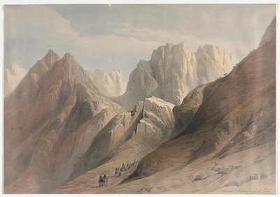 Ascension de la chaîne inférieure du Sinaï, 1839 - David Roberts