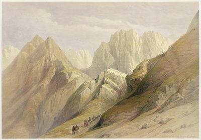 Ascension de la chaîne inférieure du Sinaï, 18 février 1839, planche 114 du volume III de 