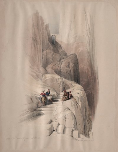 Ascension au sommet du Sinaï - David Roberts