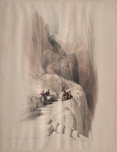 Ascension au sommet du Sinaï, 1839 - David Roberts